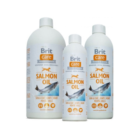Oil per cani e gatti brit care salmon 1000ml
