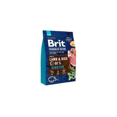 Cibo completo per cani brit premium by nature sensitive adult agnello