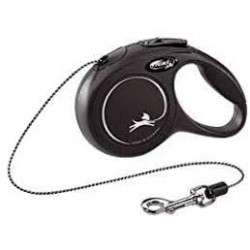 Guinzaglio automatico flexi new classic cat xs 3m nero