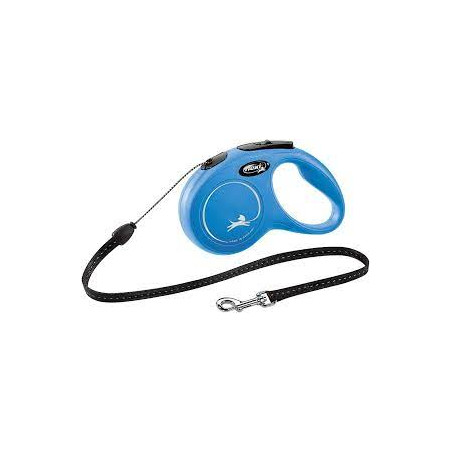 Guinzaglio automatico flexi new classic s 12kg/5m blu