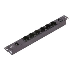 Multipresa easy pdu basic apc 1u 10a 230v 6sch 1c13 nero [epdu1010b-sch]