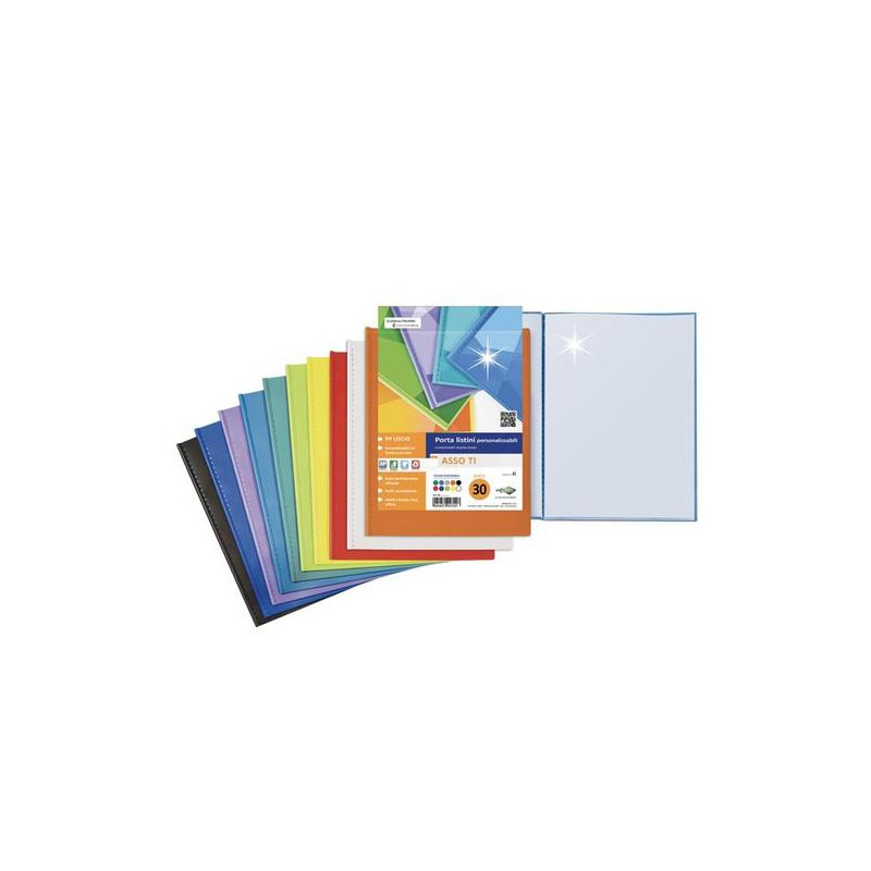 Portalistini personalizzabili sei rota asso ti 40 buste colori assortiti