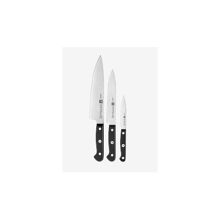 Set coltelli zwilling gourmet acciaio inossidabile 3pz argento/nero
