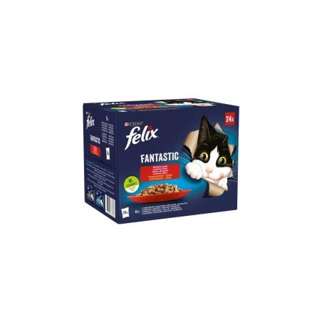 Mangime felix fantastic per gatto sapori di campagna in gelatina