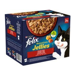 Mangime felix sensations per gatto sapori di campagna in gelatina