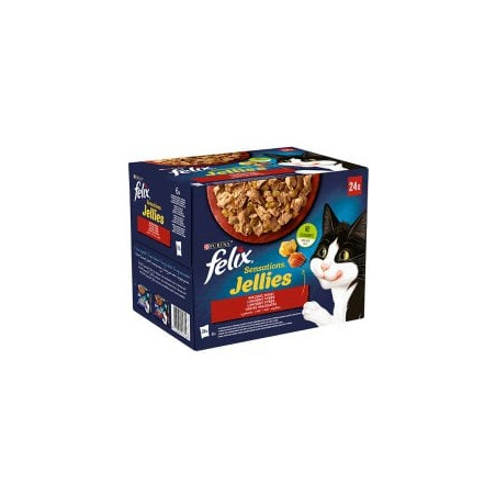 Mangime felix sensations per gatto sapori di campagna in gelatina