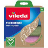 Panni vileda microfibra 100 riciclato 3 pz rosa/verde/blu