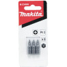 Set di punte makita pz per cacciavite 25mm 3pz [b-24527]