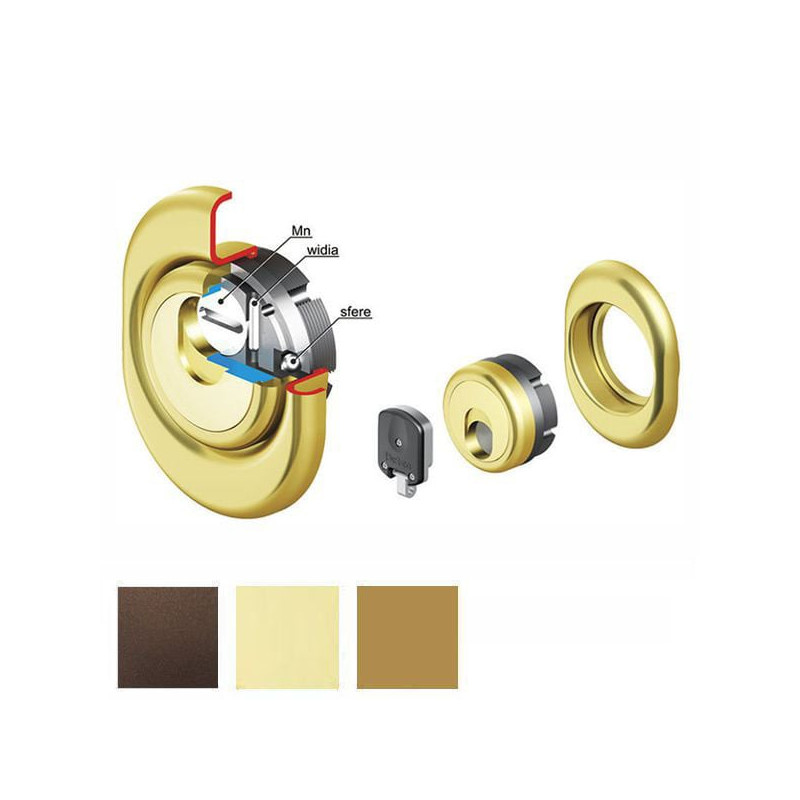 Protettore monolito magnetico disec 38mm bronzato [3g2mb-25d1-ab]