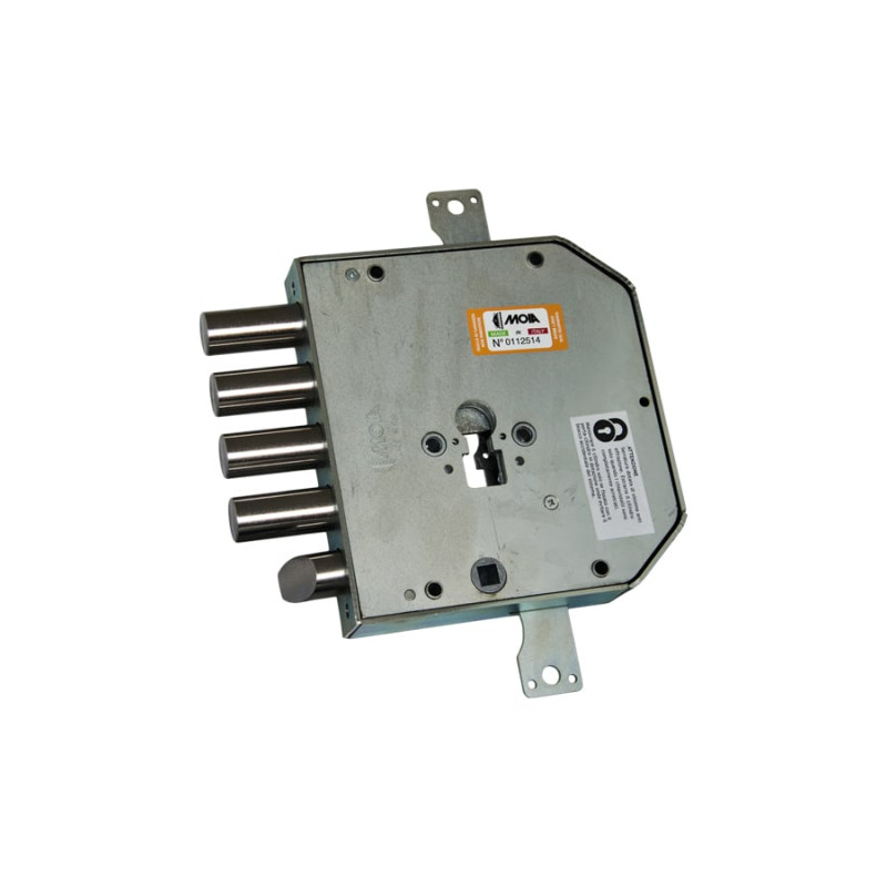 Serratura cilindro moia per porte blindate 4 pistoni 153x143x30mm