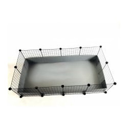 Recinto per cane c e c 4x2 145x75 cm argento