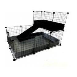 Recinto per cane c e c un piano 3x2 + loft 2x1 + rampa argento