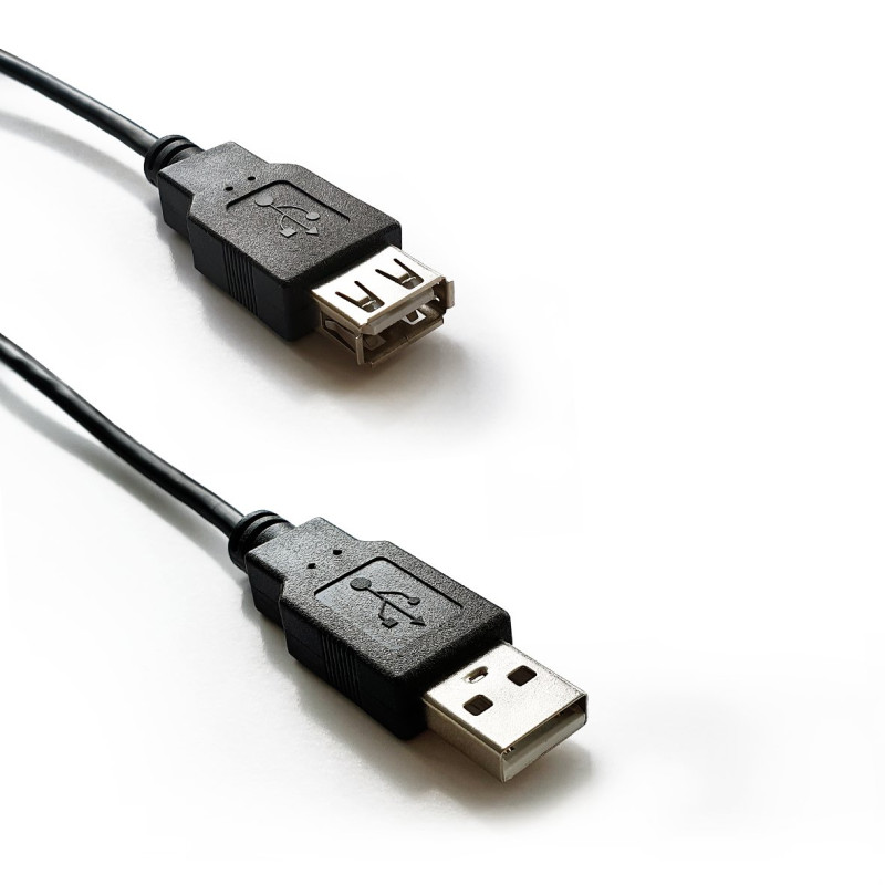 Cavo atlantis usb 2.0 aa m/f 5m nero [p019-ub2-aamf-5]