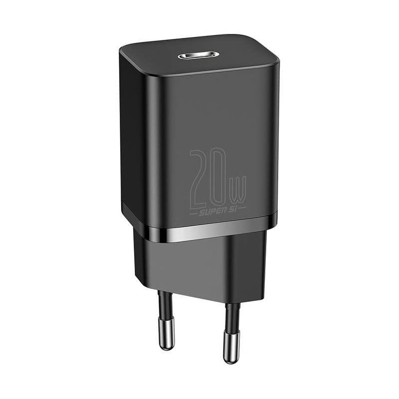 Alimentatore da rete baseus usb-c 20w nero [ccsup-b01]