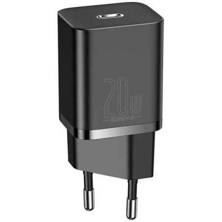 Alimentatore da rete baseus usb-c 20w nero [ccsup-b01]