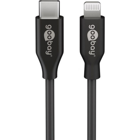 Cavo lightning goobay usb-c 2.0m nero [39447]