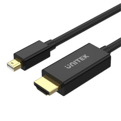 Adattatore displayport unitek a hdmi m/m 4k 30hz 2m nero [v1152a]