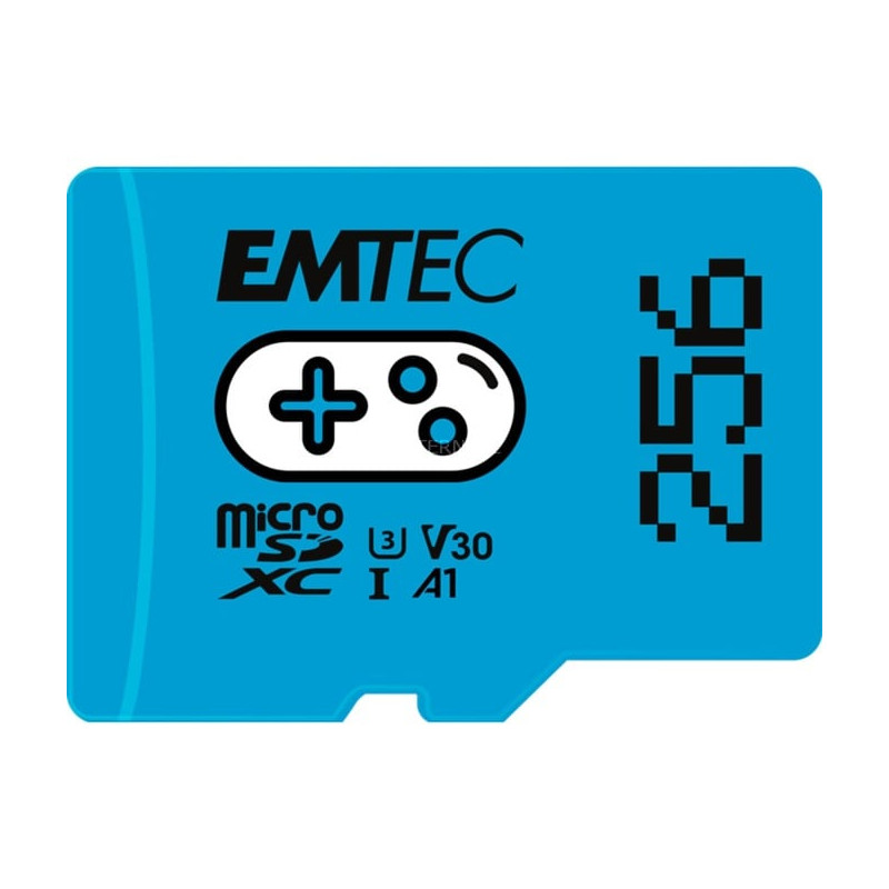 256gb scheda microsd emtec uhsi u3 v30 a1 blu [ecmsdm256gxcu3g]
