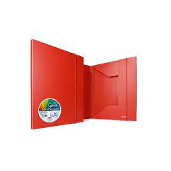 Cartellina a 3 lembi plastibor 20pz rosso [p0002012]