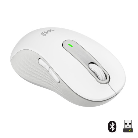 Mouse wireless logitech m650 l mancino bianco sporco [910-006240]