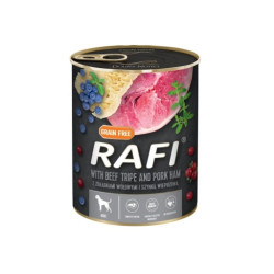 Mangime per cane dolina noteci rafi con stomaci di manzo e prosciutto