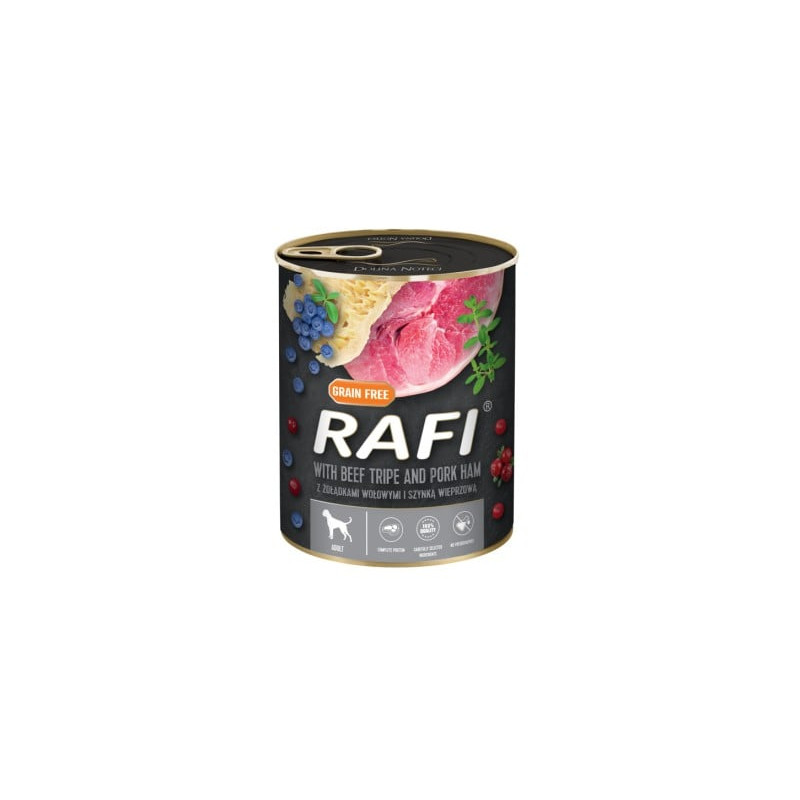 mangime per cane dolina noteci rafi con stomaci di manzo e prosciutto