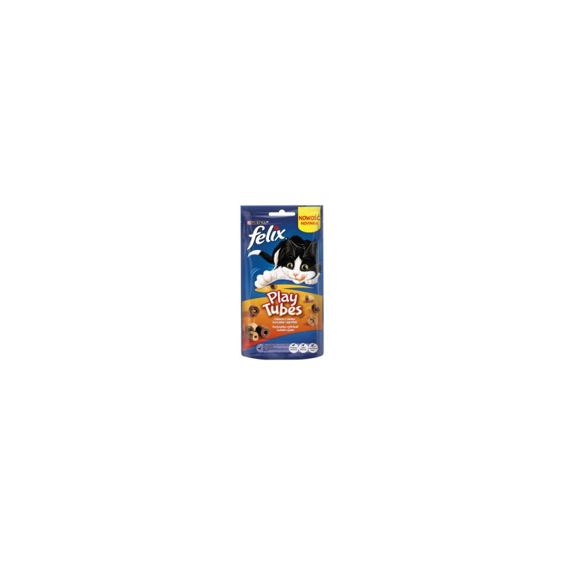 Mangime secco felix play tubes pollo e fegato per gatto 50g