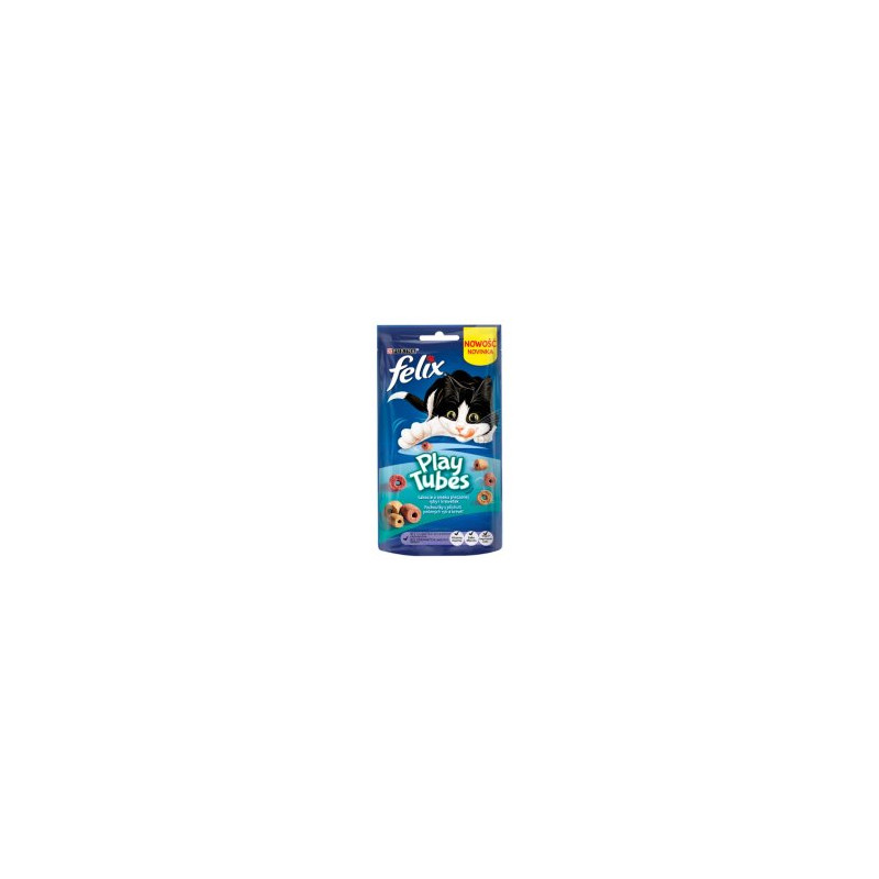 Mangime secco felix play tubes al pesce e gamberetti per gatto 50g
