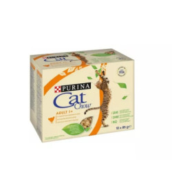 Cibo per gatto purina cat chow adult pollo e zucchine 10x85gr