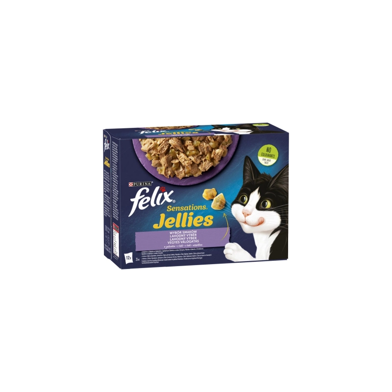 Cibo per gatti felix sensations jellies in gelatina scelta di sapori