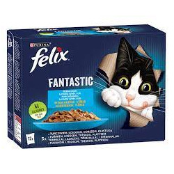 Mangime umido purina nestle felix fantastic aromi di pesce in gelatina