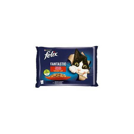 Mangime umido purina nestle felix fantastic coniglio agnello in gelatina