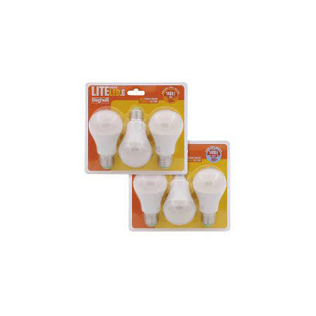 Set lampadine led beghelli goccia e27 13w 3pz