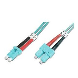 Cavo in fibra ottica leviton patch 2fo om3 lcd/scd 5m aqua [85609131]