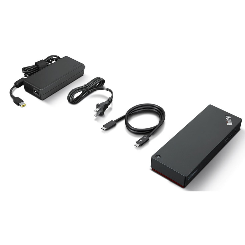 Docking station lenovo thunderbolt 4/cablato nero [40b10135eu]
