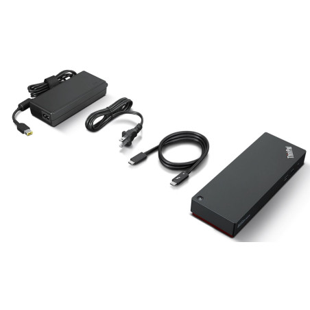 Docking station lenovo thunderbolt 4/cablato nero [40b10135eu]
