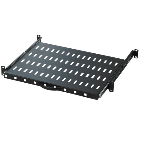 Mensola per rack techly estraibile da 2u in acciaio zincato 19''/nero