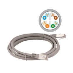 Cavo di rete a-lan alantec patch f/utp cat.6 pvc 0.5m grigio