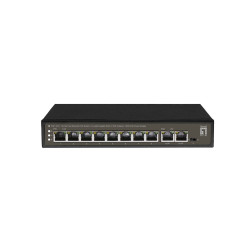 Switch level one fast ethernet poe 10 porte 100/1000mbits nero [fgp-1031]