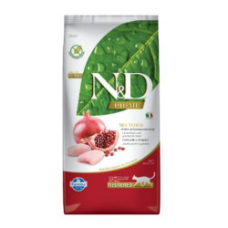 Cibo secco farmina per gatti sterilizzato n&d prime pollo e melograno
