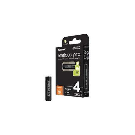 Pila alcalina panasonic eneloop pro aaa 930mah 4 pz nero [bk-4hcde/4be]