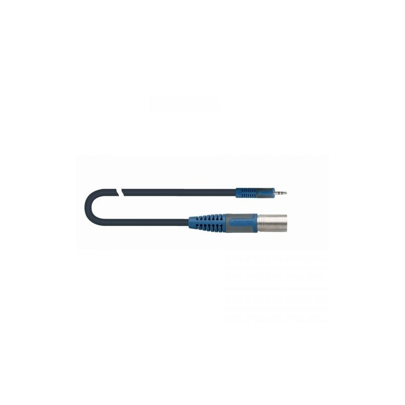 Cavo per microfoni quiklok xlr3 nero/blu