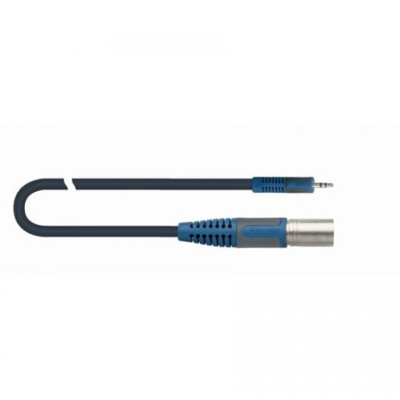 Cavo per microfoni quiklok xlr3 nero/blu