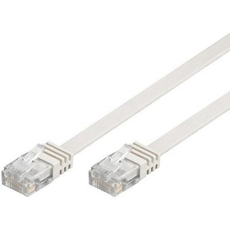 Cavo patch goobay piatto rj-45 maschio cat5e u/utp 1m bianco