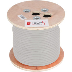 Cavo di rete in matassa techly f/utp cat.5e lszh 4x2x24awg 305m grigio