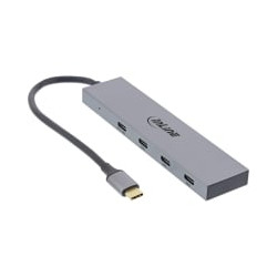 Hub usb inline usb-c 3.2 gen.2 4porte/10gb/s/grigio [35392b]