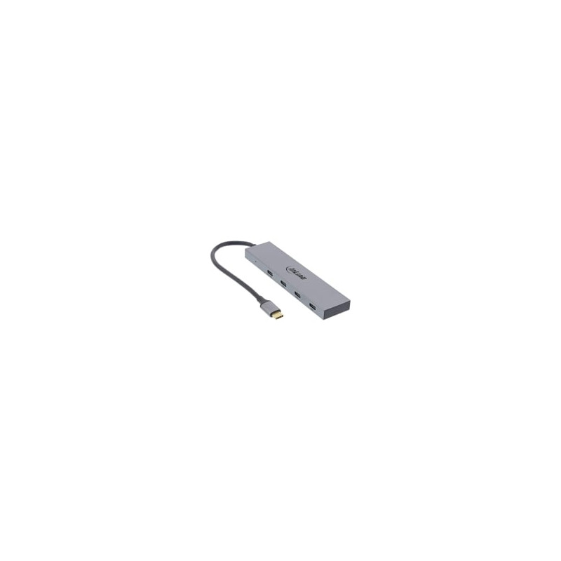 Hub usb inline usb-c 3.2 gen.2 4porte/10gb/s/grigio [35392b]