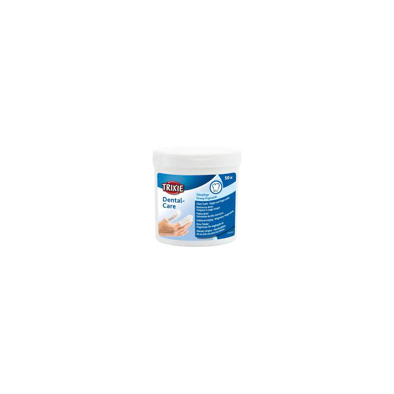 Salviette trixie dental-care per pulizia dei denti 50pz/bianco