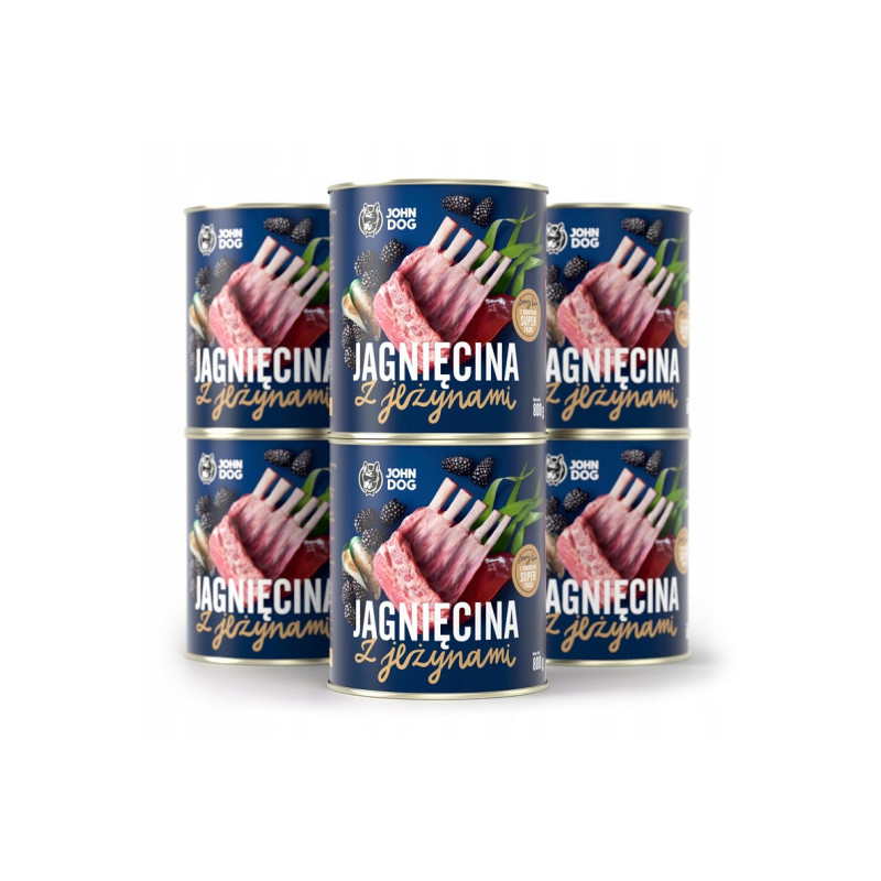 Mangime umido john dog agnello ai frutti di bosco con more per cani