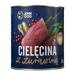 Mangime umido john dog vitello con mirtilli per cani adulti 800g